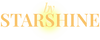 the words "by" and "starshine" in front of a glow with a transparent background